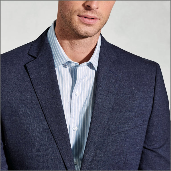 Brook Taverner McKellen Navy Linen Blend Suit - Waistcoat Optional.