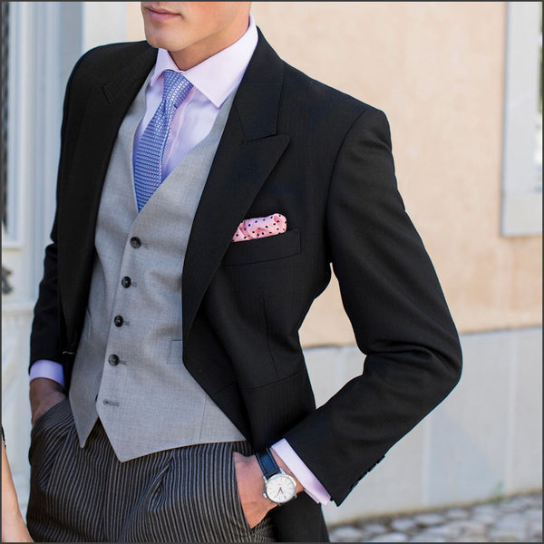 Brook Taverner Regular Fit Black Pure New Wool Morning Suit Jacket*