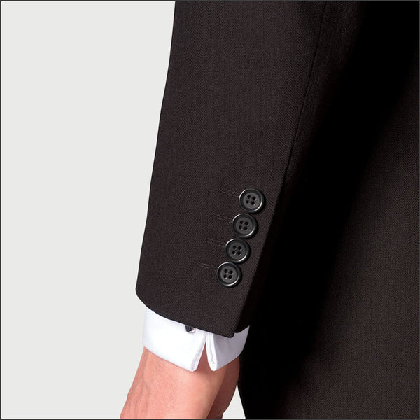 Brook Taverner Regular Fit Black Pure New Wool Morning Suit*