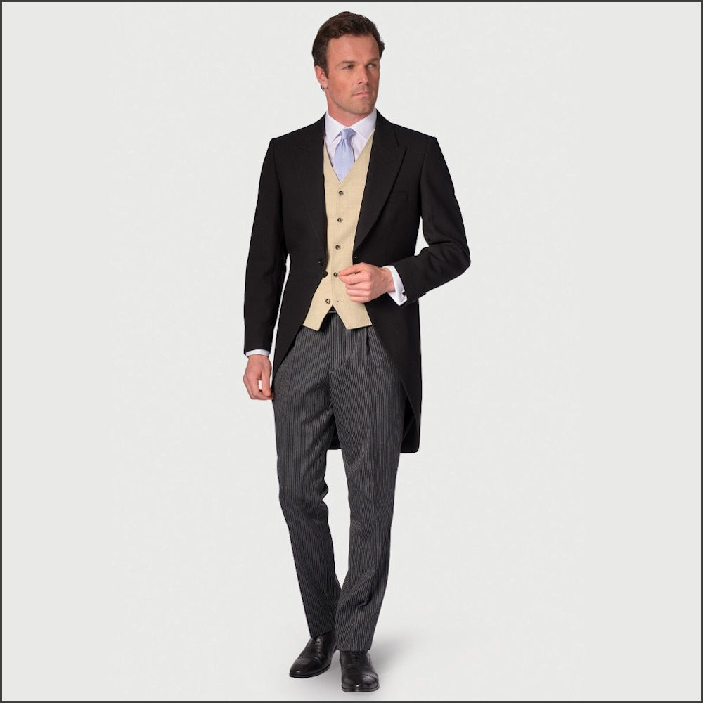 Brook Taverner Regular Fit Black Pure New Wool Morning Suit^^ | cwmenswear Brook Taverner Regular Fit Black Pure New Wool Morning Suit^^ | cwmenswear