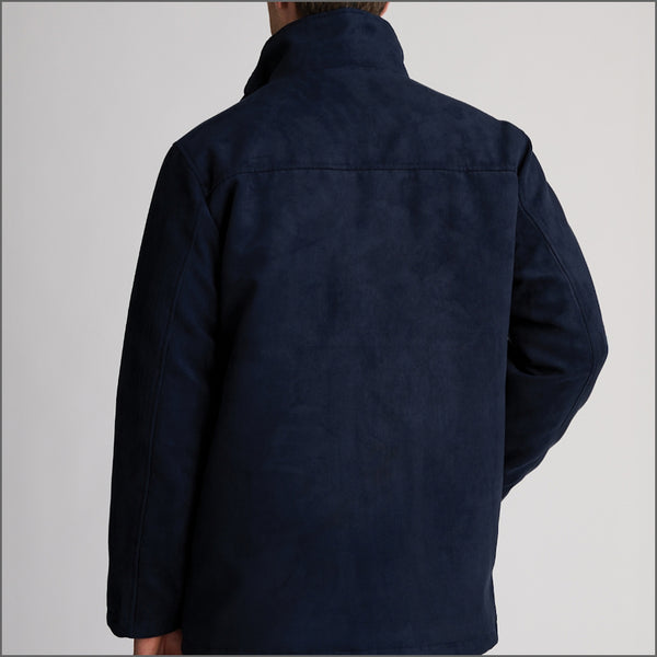 Brook Taverner Niven Navy Faux Suede Padded Jacket*