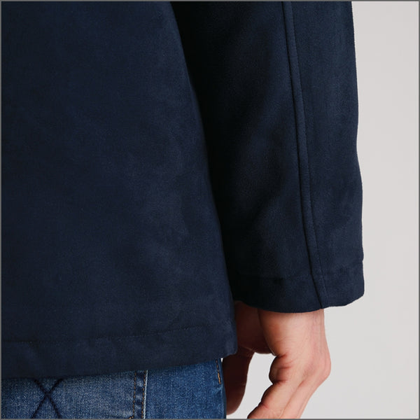 Brook Taverner Niven Navy Faux Suede Padded Jacket*