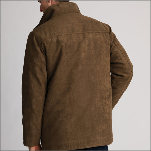 Brook Taverner Niven Dark Sand Faux Suede Padded Jacket*