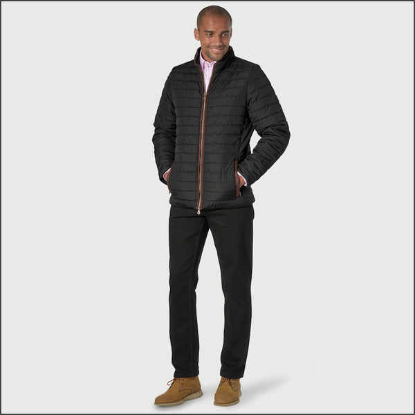 Brook Taverner Orlando Black Quilted Puffer Jacket Casual*