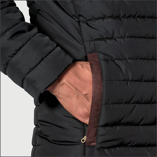 Brook Taverner Orlando Black Quilted Puffer Jacket Casual*