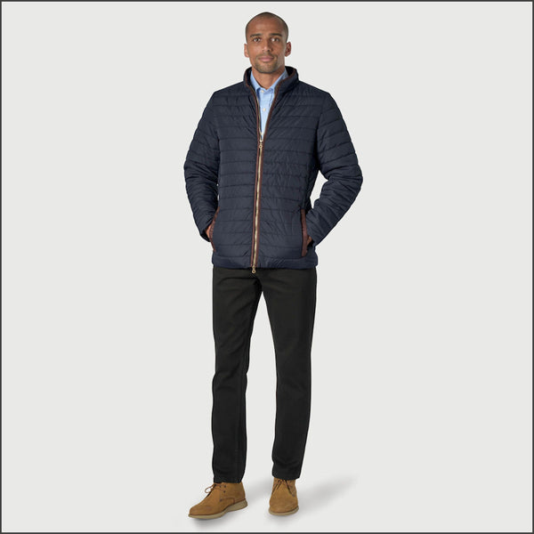 Brook Taverner Orlando Navy Quilted Puffer Jacket Casual*