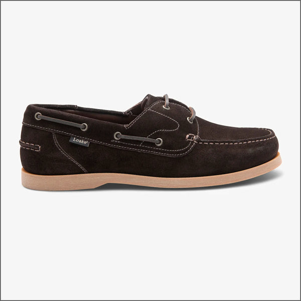 Loake Padstow Dark Brown Suede Nubuck Boat Shoe*