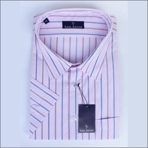 Rael Brook Pink & Blue Stripe Short sleeve Shirt.