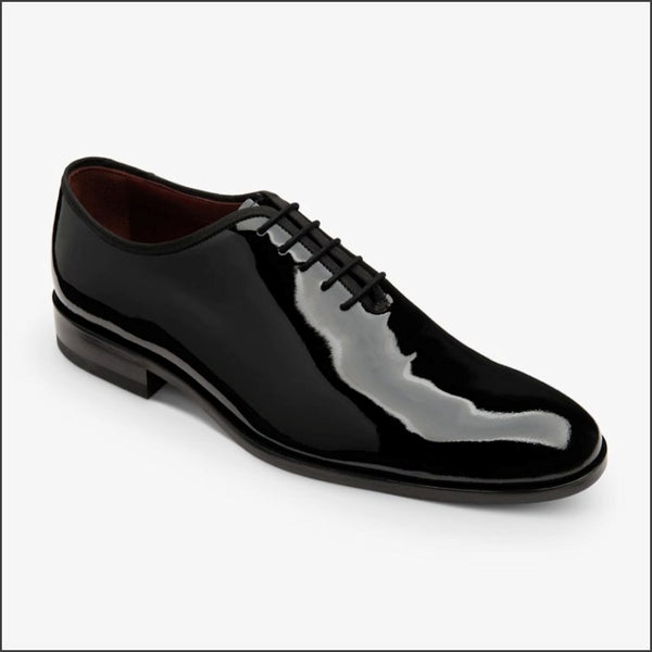 Loake Regal Black Plain Tie Shoe=