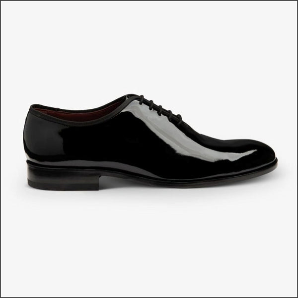 Loake Regal Black Plain Tie Shoe=