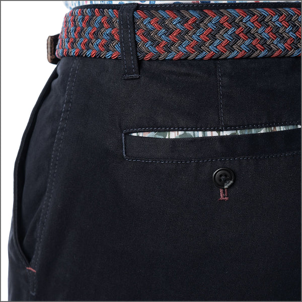 Gurteen Romford Navy Stretch Cotton Chino Trouser,