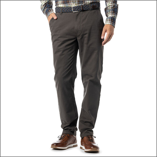 Gurteen Romford Olive Stretch Cotton Chino Trouser,