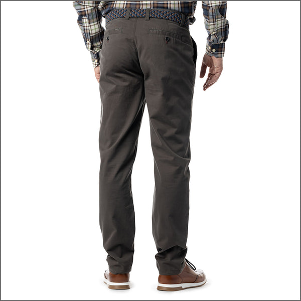 Gurteen Romford Olive Stretch Cotton Chino Trouser,