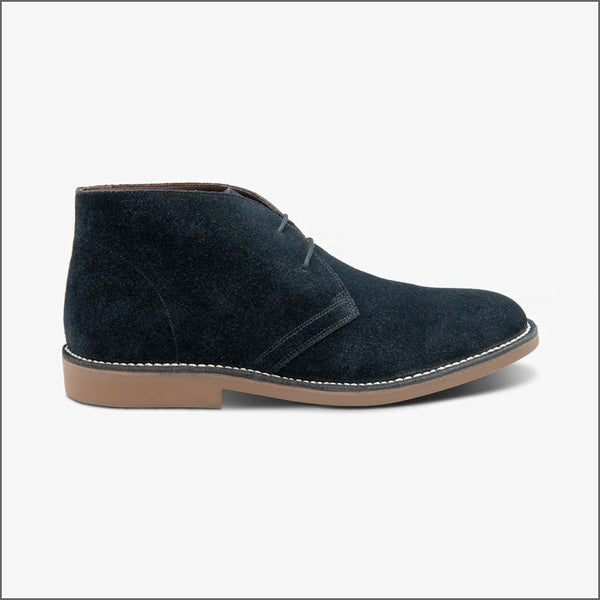 Loake Sahara Navy Suede Boot~