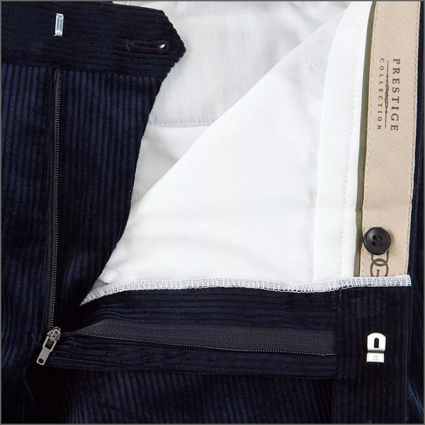 Dg's Merit Cotton Navy Corduroy Trousers*