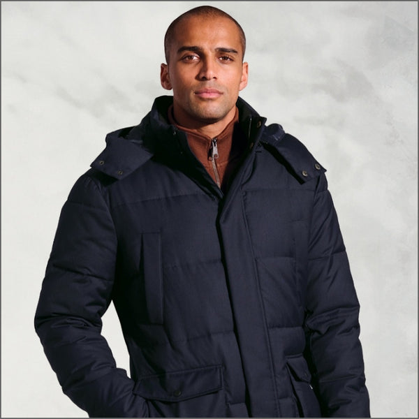 Brook Taverner Swanson Navy Water Repellent Padded Parka*