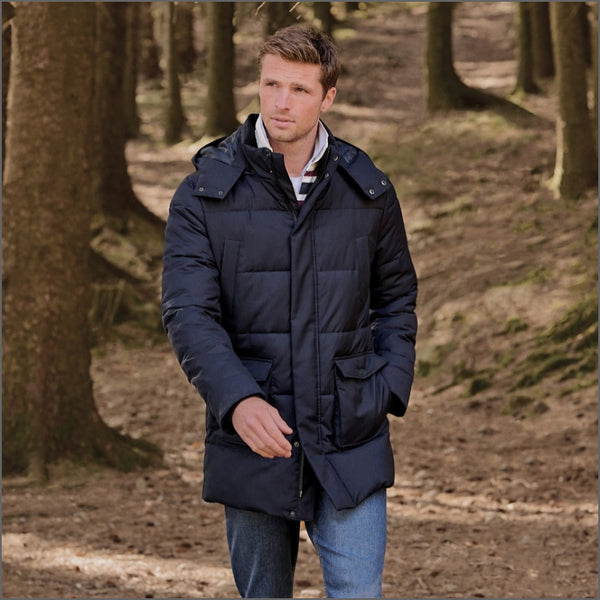 Brook Taverner Swanson Navy Water Repellent Padded Parka*