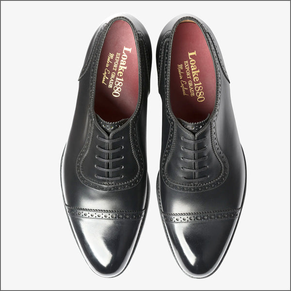 Loake Trinity Onyx Black Calf Leather~