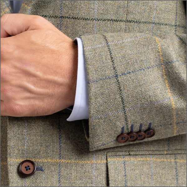 Gurteen Whitburn Lemon Check Tweed Jacket,
