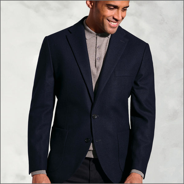 Brook Taverner Tailored Fit Wiggins Navy Italian Wool Jacket^^