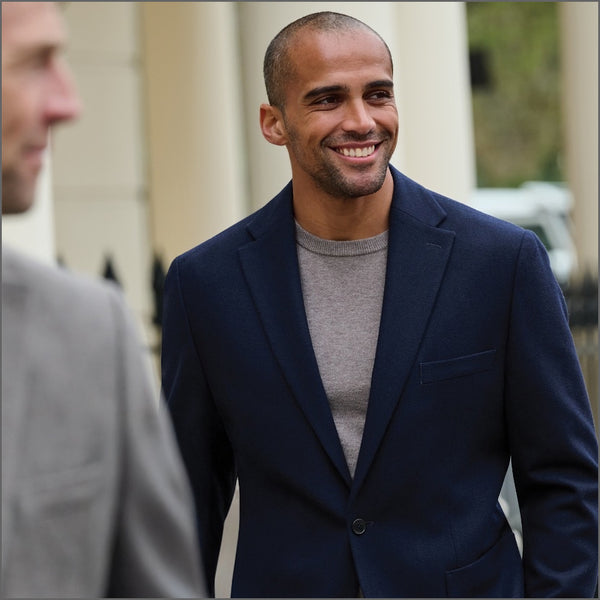 Brook Taverner Tailored Fit Wiggins Navy Italian Wool Jacket^^