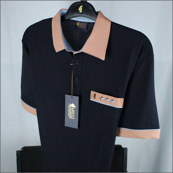 Gabicci X06 Navy Pattern Polo~