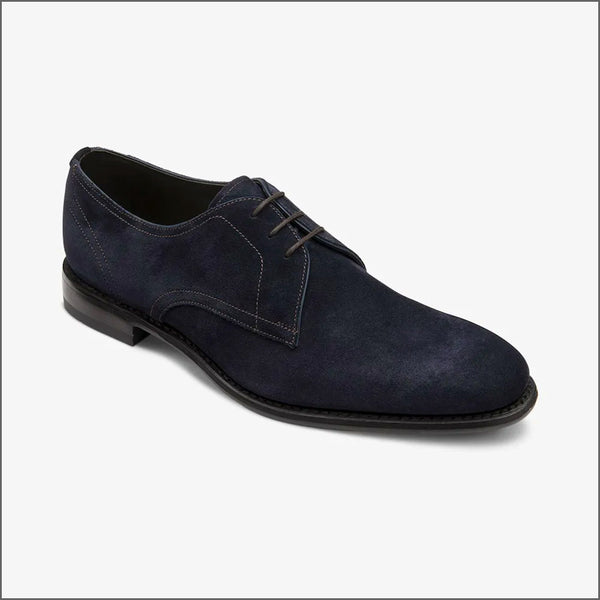 Loake Atherton Navy Suede Leather Shoe~
