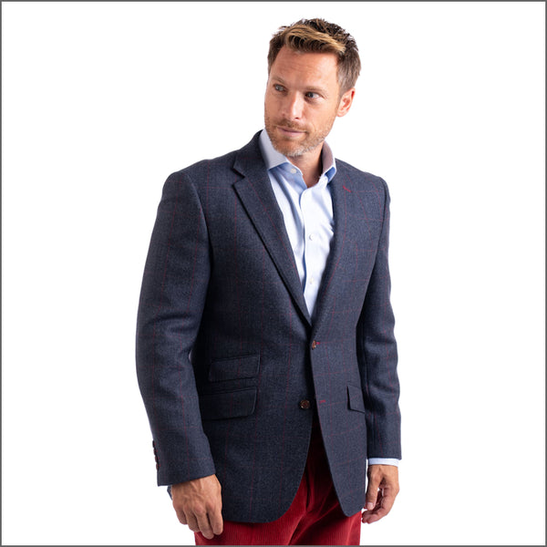 Gurteen Calver Blue Tweed Jacket,