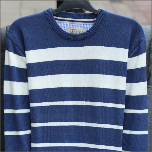 Drifter Blue & Cream Stripe Pattern Crewº