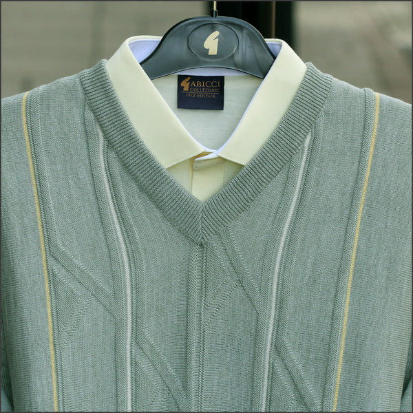 Gabicci M02 Sage V Neck=