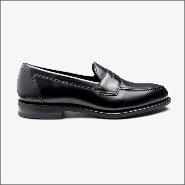Loake Imperial Black Leather Penny Loafer G Fitting~