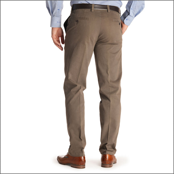 Gurteen Ladbrook Autumn Stretch Cotton Taupe Chino Trouser*