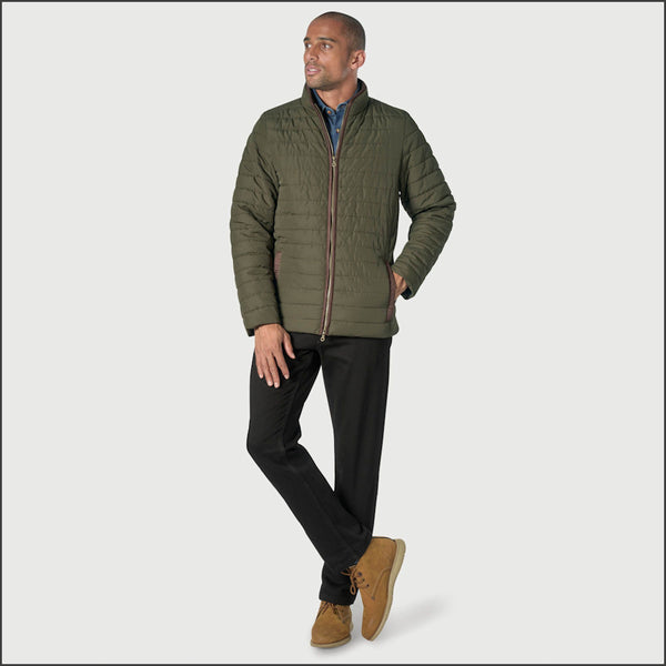 Brook Taverner Orlando Olive Quilted Puffer Jacket Casual*