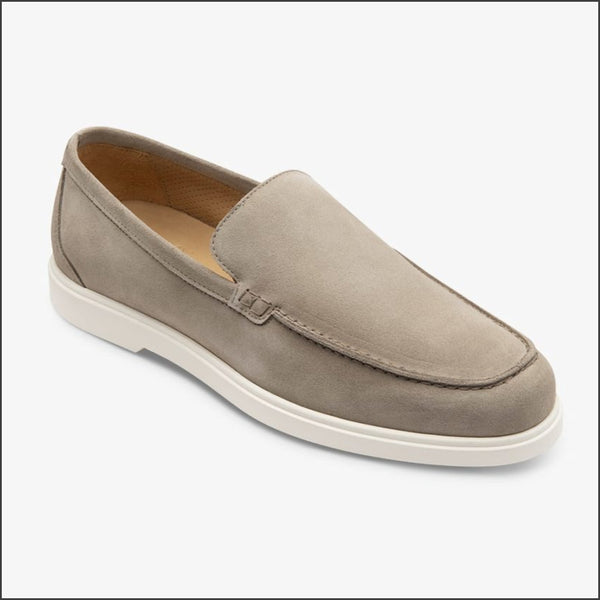 Loake Tuscany Stone Suede Loafer=