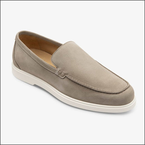 Loake Tuscany Stone Suede Loafer=