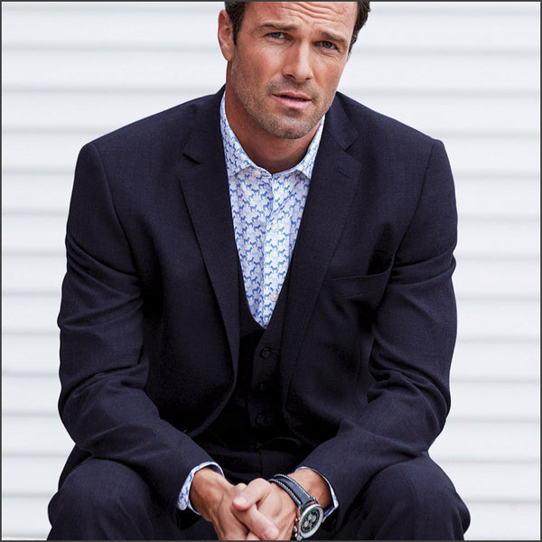 Brook Taverner Wells Wool Blend Navy Suit - Waistcoat Optional*