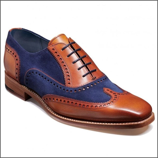 Barker Spencer Antique Rosewood/Navy Suede.