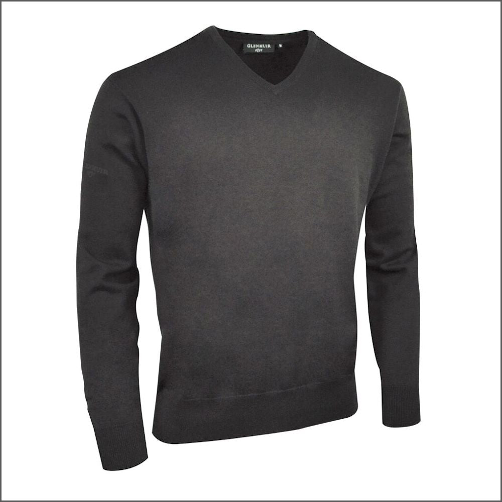 Haggar Men's Solid Long Sleeve V-Neck Sweater - Regular Fit, Cotton Blend