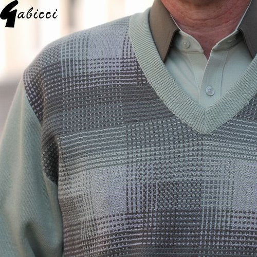 Gabicci M14  Gooseberry Pattern V Neck=