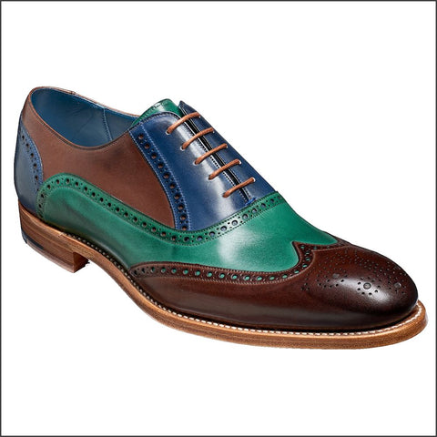 Barker Valiant Multi Ebony/Green/Blue Hand Painted.