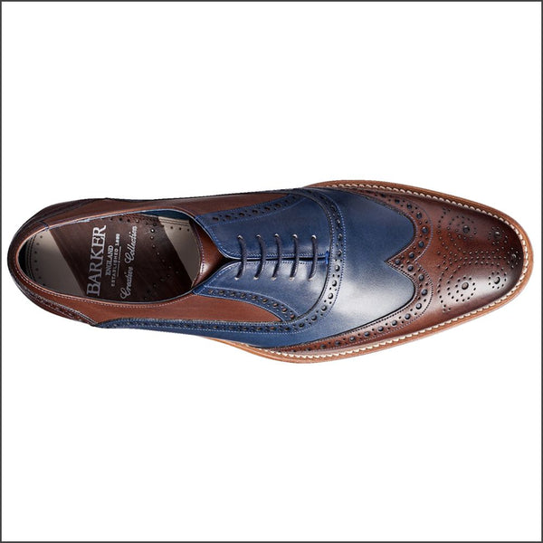 Barker Valiant Multi Ebony/Navy Hand Painted.