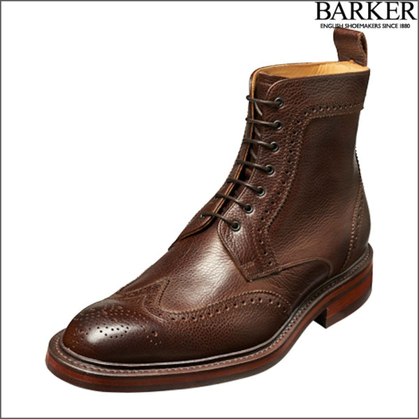 Barker Calder Dark Brown Grain Chukka Boot.