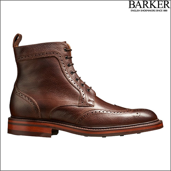 Barker Calder Dark Brown Grain Chukka Boot.