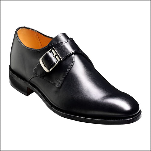 Barker Northcote Black Calf Monk Strap Leather soleº