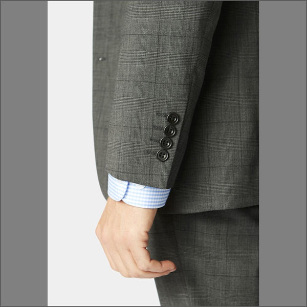 Brook Taverner Cassino Grey Check Washable Suit*