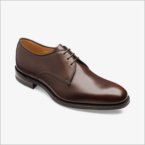 Loake Gable Brown Contemporary Plain Tie Shoe=
