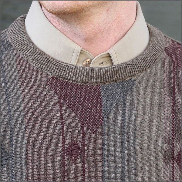 Dg's Prestige Tan Pattern Crew Neckº