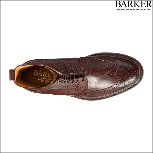 Barker Calder Dark Brown Grain Chukka Boot.