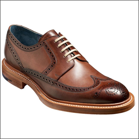 Barker Bailey Ebony Hand Painted Derby Wingtip Brogue.