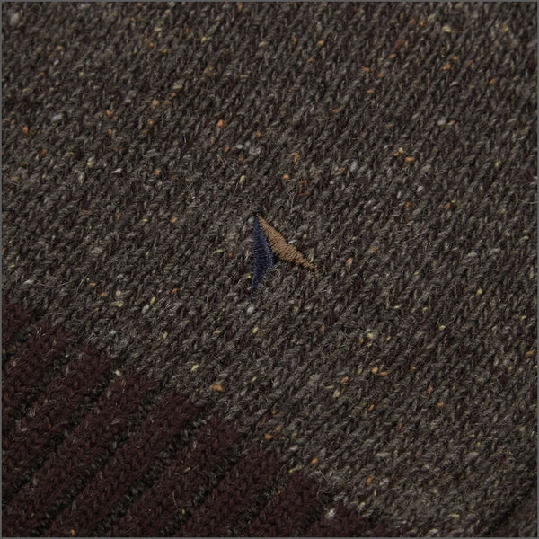 Drifter Wine/Grey Wool  Fleck Zip Neckº